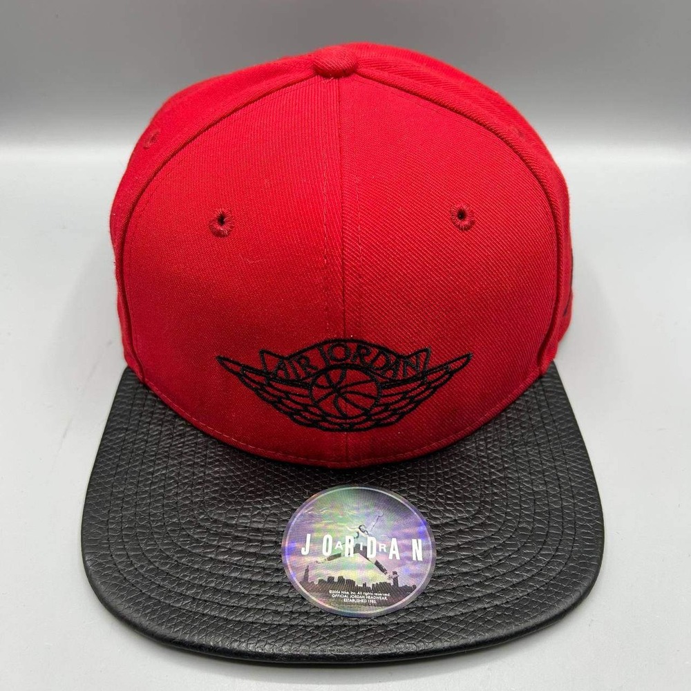 Air Jordan Wings Hat Men Red Black Embroidered Jumpman Snap Back Cap